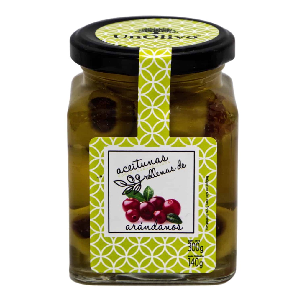 Aceituna Gordal Rellena Arándanos 300 Grs. (UnOlivo)