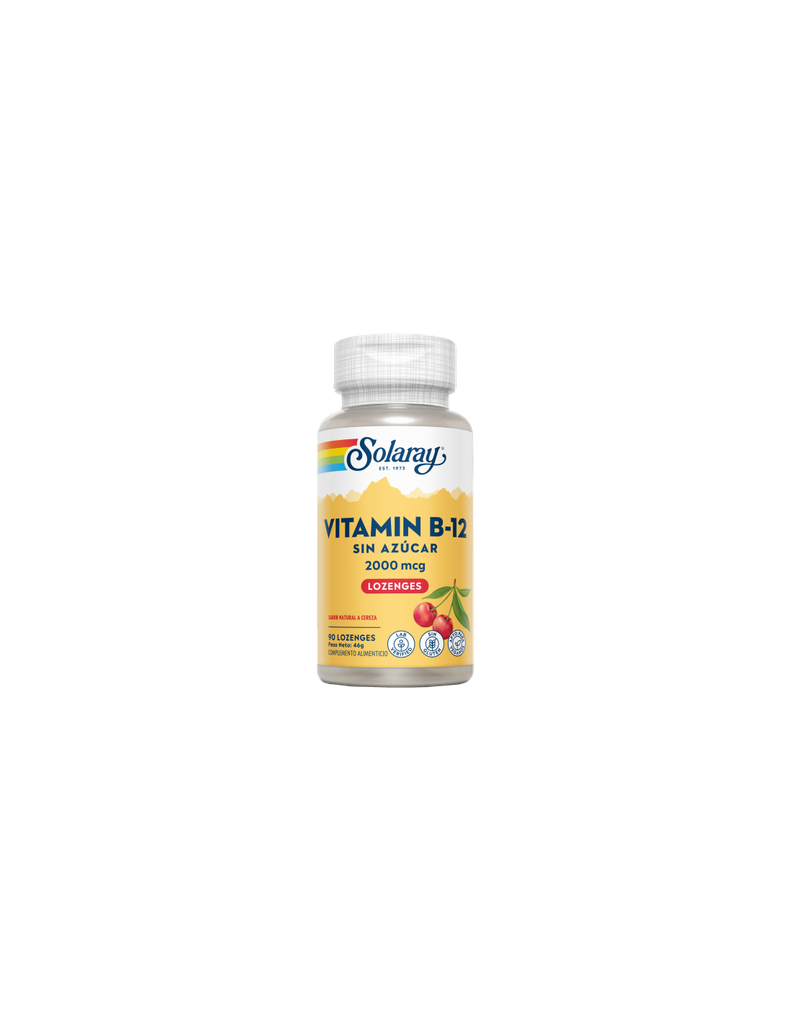 Vitamina B12 2000 Mcg 90 Comp. Masticab. Cereza (Solaray)