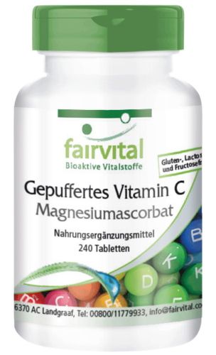 Vitamina C prensada Ascorbato Mag. 240 Comp. "Gepuffertes"(Fairvital)