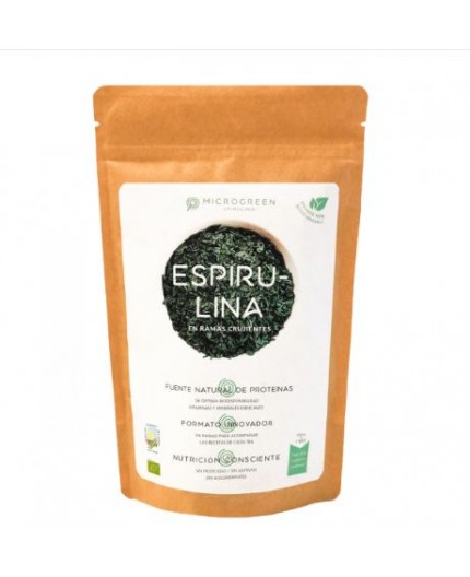 Espirulina En Rama Crujiente envase biodegradable 100 Grs. (Microgreen)
