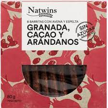 Galletas Barritas Granada Cacao y Arandanos 80 gr. (Natwins)