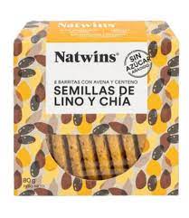 Galletas Barritas Semillas de Lino y Chia 80 gr. (Natwins)