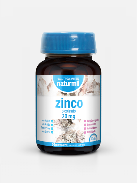 Zinc Picolinato 20 mg. 60 Comp. (Naturmil)