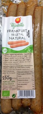 Salchicha Frankfurt vegetal natural 230 gr (Vegetalia)