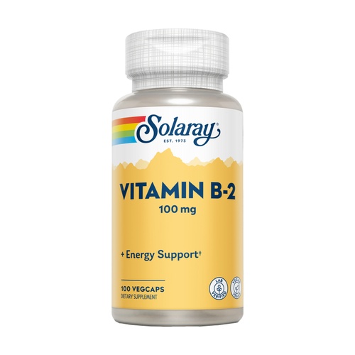 Vitamina B2 100 Mg. (Rivoflavina) 100 Caps. (Solaray)