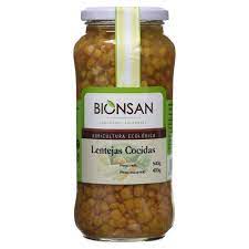 Lentejas Pardina Cocidas Bio 400 Grs. (Bionsan)