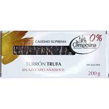 Turron Trufa Sin Azucar Sin Gluten 185 Gr (La Campesina)