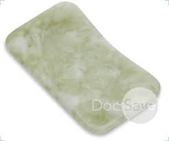 Gua Sha Jade Verde Rectangulo M