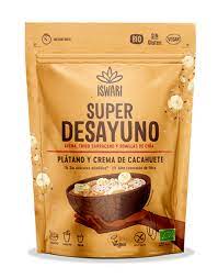 Super Desayuno Platano y Crema de Cacahuete 360 gr (Iswari)