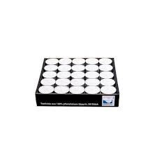 Vela de Té de Cera Vegetal Blanca Caja 50 uds (Kerzenfarm)