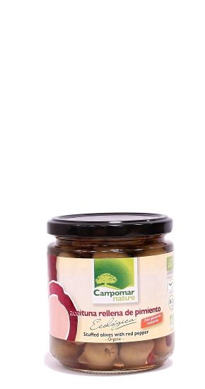 Aceituna Rellena de Pimiento Rojo 350 Grs. (Campomar Nature)