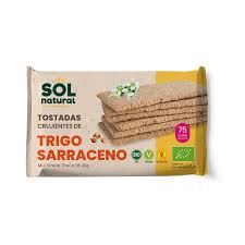 Tostadas de Trigo Sarraceno S/Gluten bio 140 Gr (Sol Natural) 