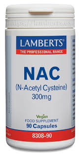 Nac 300 Mg. "N Acetyl Cysteine" 90 Caps. (Lamberts) 