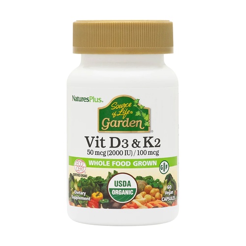 Garden Vitamina D3 + K2  60 Caps. (Natures Plus)
