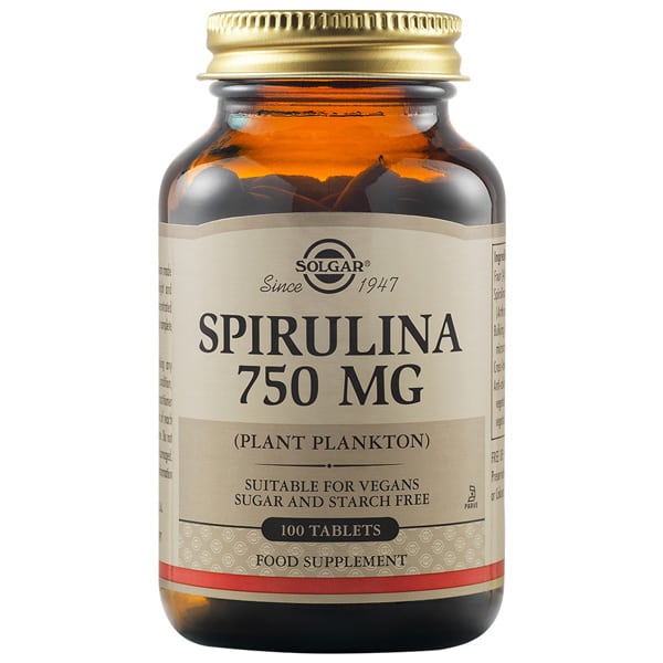 Espirulina Plancton Vegetal 750 Mg 80 Comp. (Solgar)