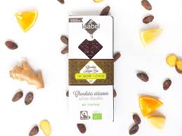 Tableta Chocolate Negro Jengibre y Citricos 80 gr (Isabel)