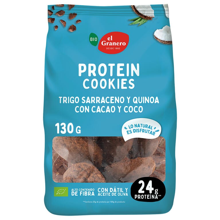 Cookies Protein Cacao y Coco 130 Grs. (El Granero) 