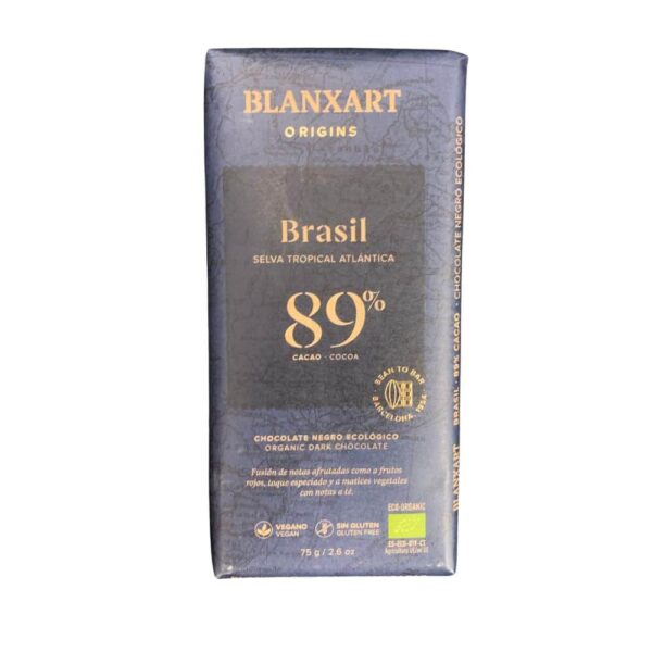 Chocolate 89% Brasil 75 Grs. Bio (Blanxart) 