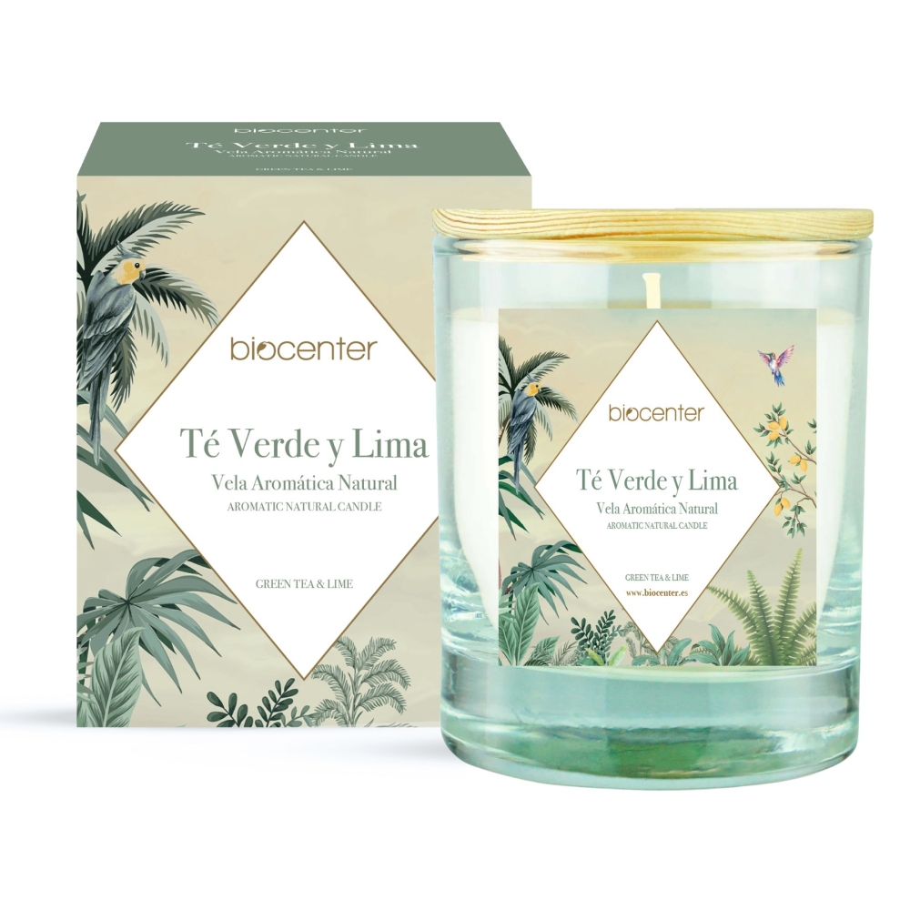 Vela Artesanal Te Verde y Lima 200 Grs. (Biocenter)