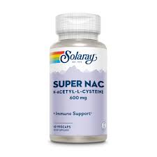 Super NAC N-AcetylCisteina 600 mg. 60 Caps. (Solaray)