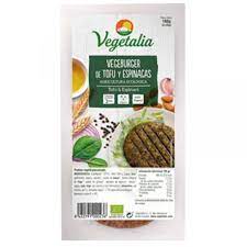 Vegeburguer *Hamburguesa* Espinaca Tofu Bio 160 Grs. (Vegetalia)