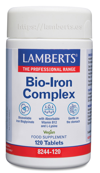 Complejo de Hierro Vegan 120 Tab. (Lamberts)