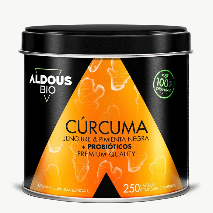 Curcuma Jengibre Pimienta Probioticos 250 Cap. (Aldous)