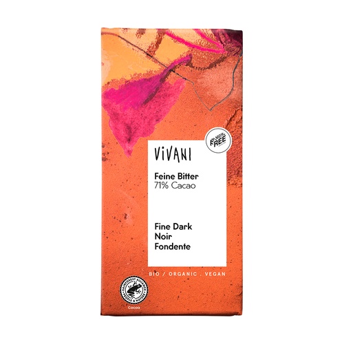Tableta De Chocolate Negro 71% 100Gr (Vivani)