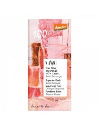 Chocolate Negro 100% Naranja Sanguina 90 Grs. (Vivani)