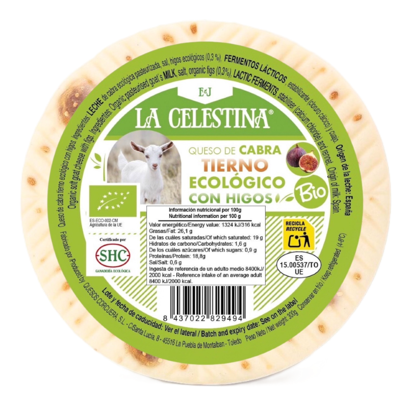 Queso Cabra con Higos Bio 300 Grs. (La Celestina) 