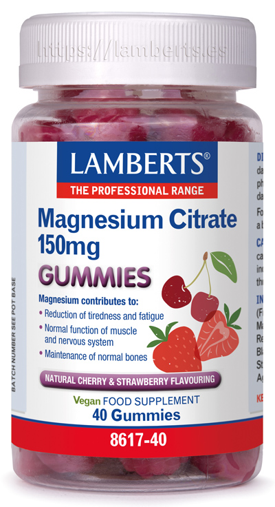 Citrato de Magnesio 40 Gummies (Lamberts)