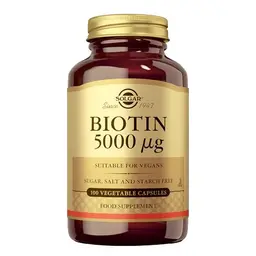 Biotina 5000 mcg 100 Caps. (Solgar)