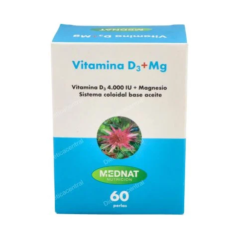 Vitamina D3  y Magnesio 60 perlas (Mednat) 