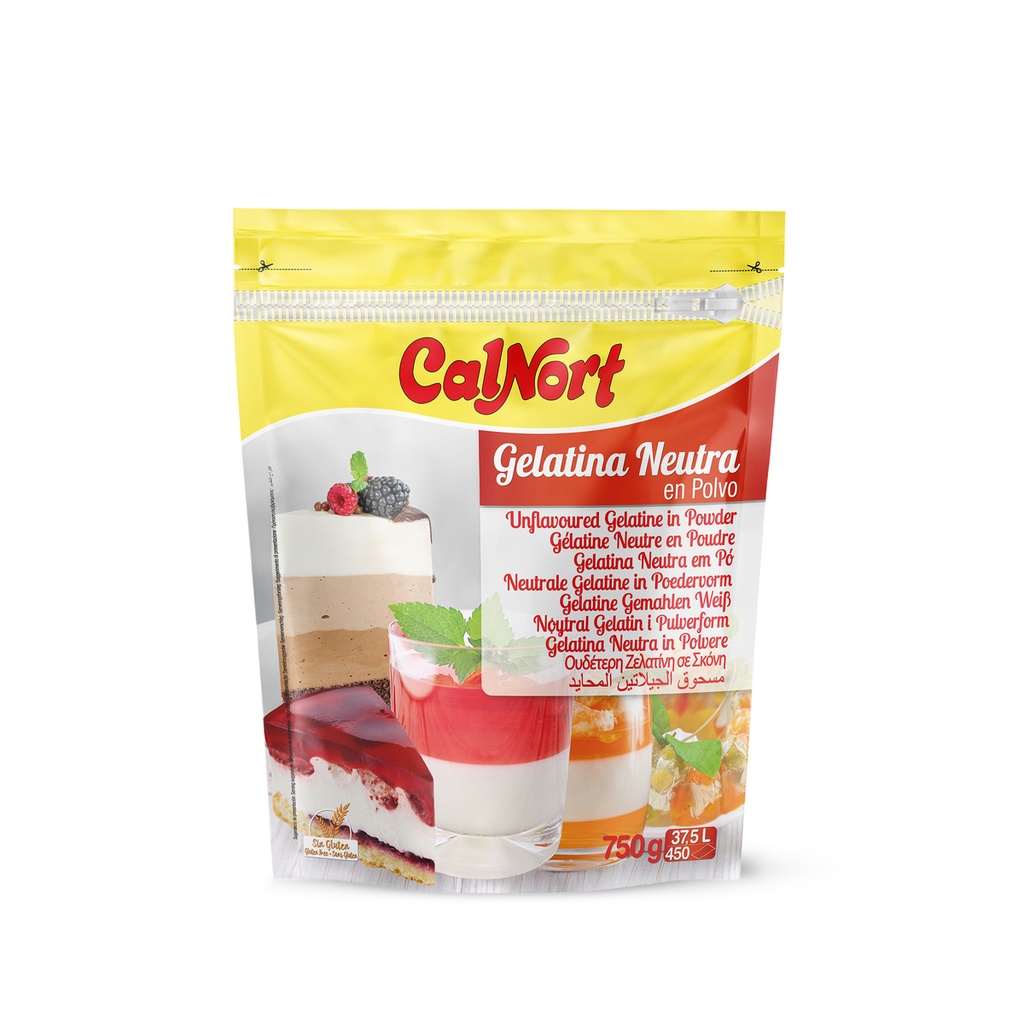 Gelatina Neutra Origen Bovino 750 Grs. (Calnort)