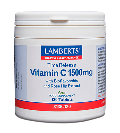 Vitamina C Time 1500 Mg. Bioflavonoides 120 Tab. (Lamberts) 