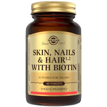 Pelo Piel Y Uñas con Biotina 60 Comp. (Solgar) 