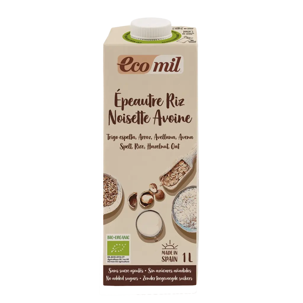 Bebida Espelta Arroz Avellana y Avena 1 Ltr. (Ecomil)