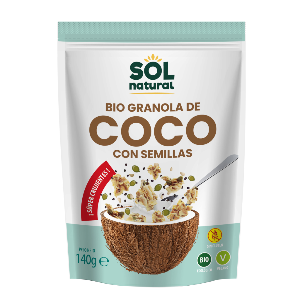 Granola Crunchy Coco Semillas 140 Grs. (Sol Natural)