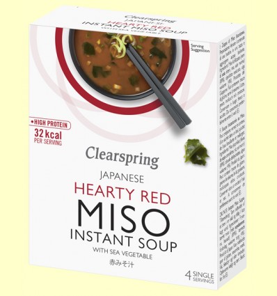 Sopa de Miso Picante con Algas 4 Sobres (Clearspring)