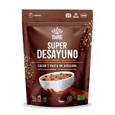 Super Desayuno Cacao y Pasta de Avellana 360 gr (Iswari)