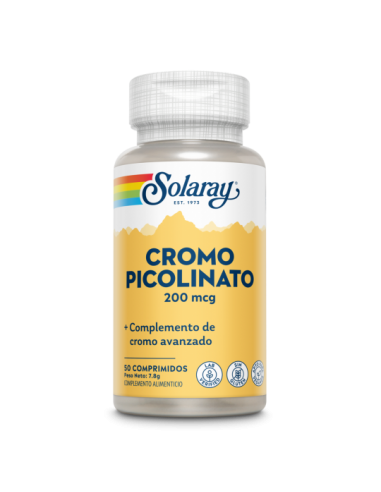Picolinato De Cromo 200 mcg 50 Comp. (Solaray)
