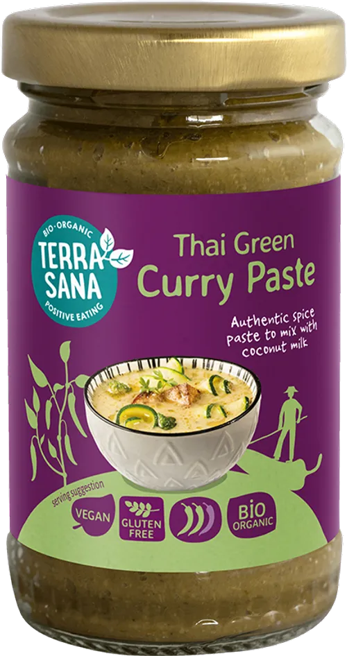 Salsa Curry Verde Tailandes 120 Gr. (Terrasana) 