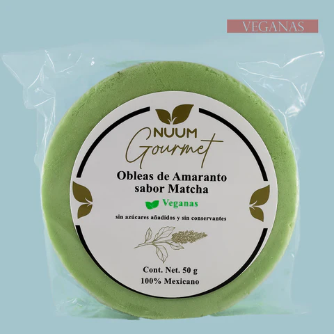 Obleas Amaranto Matcha 50 Grs. (Nuum Gourmet) 