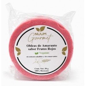Obleas Amaranto Frutos Rojos 50 Grs.(Nuum Gourmet)    