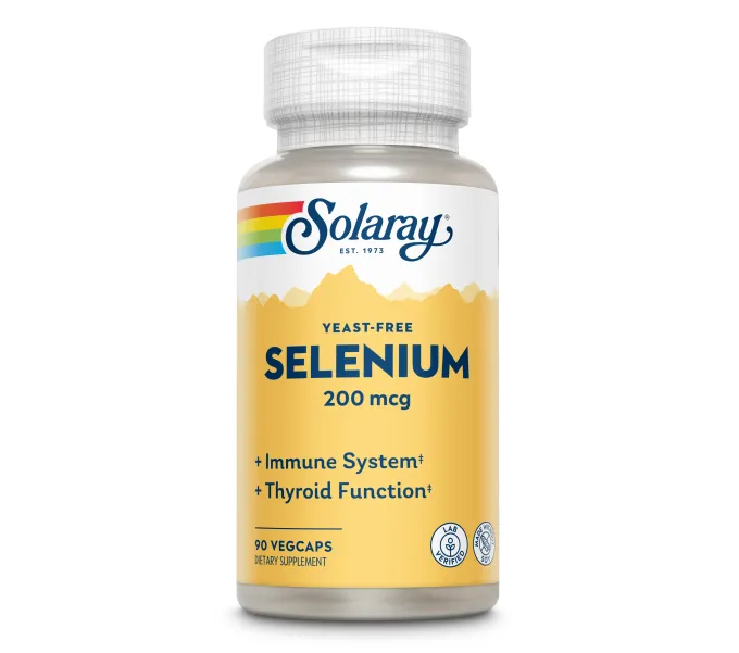 Selenio 200 Mcg. (Sin Levadura) 90 Caps. (Solaray)