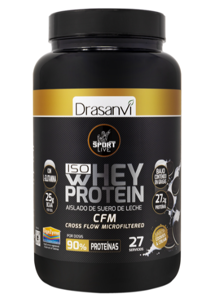 Proteina Whey Aislado Cookies and Cream 800 Grs. (Drasanvi)