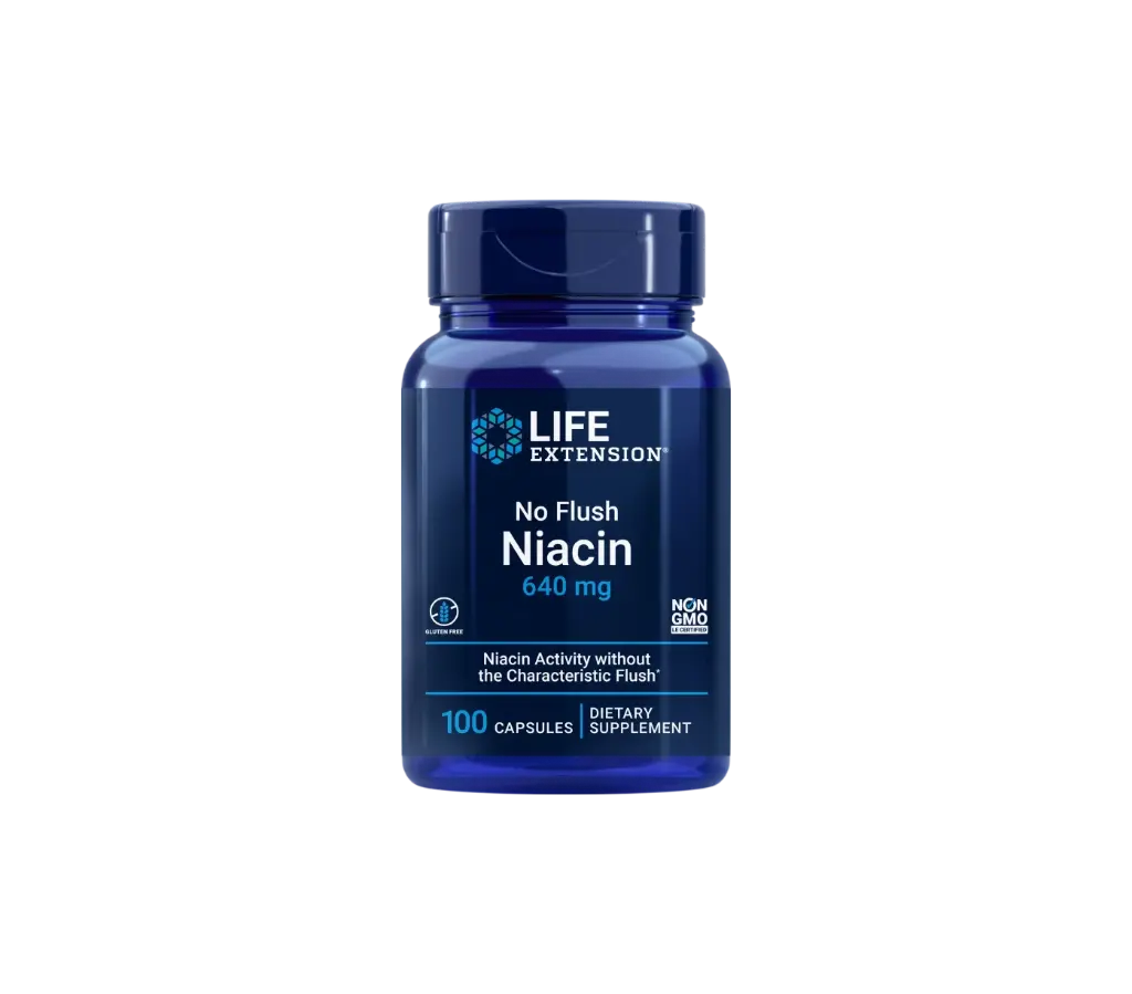 Niacin No Flush 100 Caps. (Life extension)