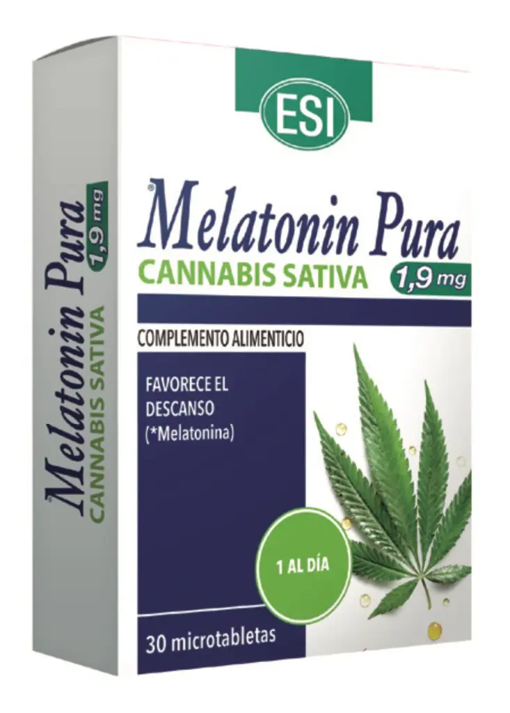 Melatonina pura 1,9 Mg. + Cannabis 30 Tab. (Esi)