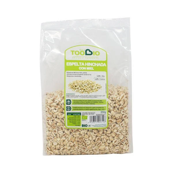 Espelta Hinchada Miel Bio 250 GRs. (Toobio)