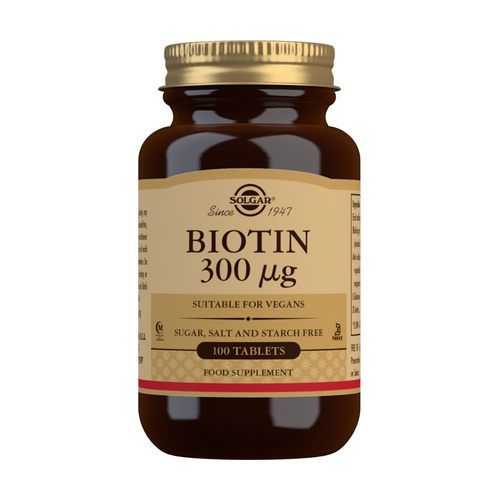 Biotina 300 Mcg. 100 Comp. (Solgar)